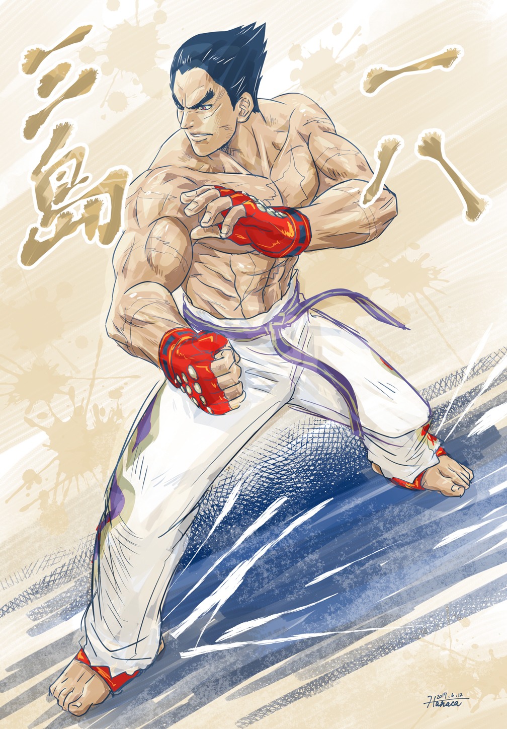 Ryu and Kazuya Mishima Fan Art by Kukurobuki