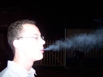 'Stick' Exhaling Smoke