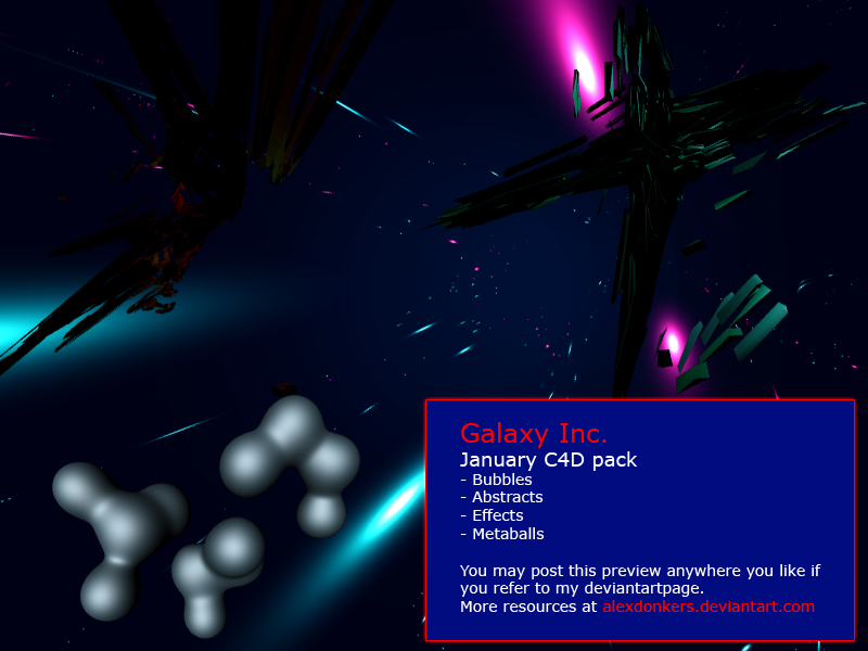 Galaxy Inc. - January C4D Pack by AlexDonkers
