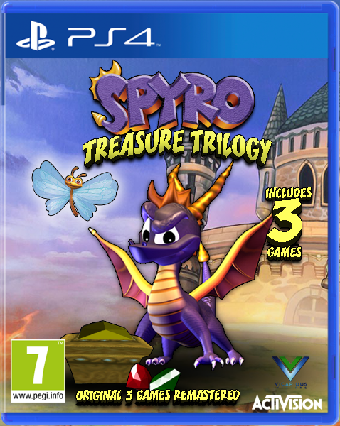 Spyro Treasure Trilogy FANMADE Box Cover (PAL Ver)