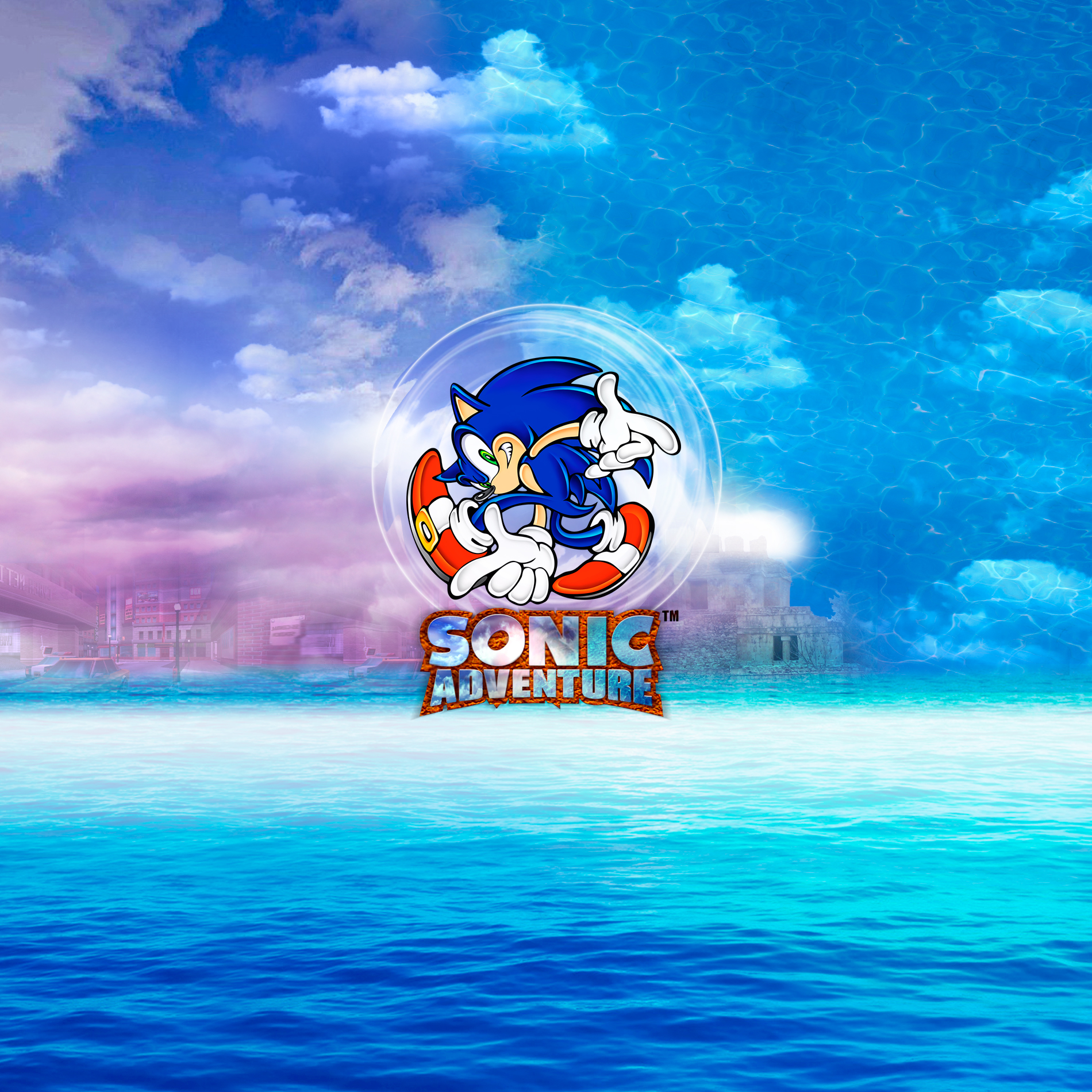 Sonic Adventure - CG Artwork - Sonic by PaperBandicoot on DeviantArt