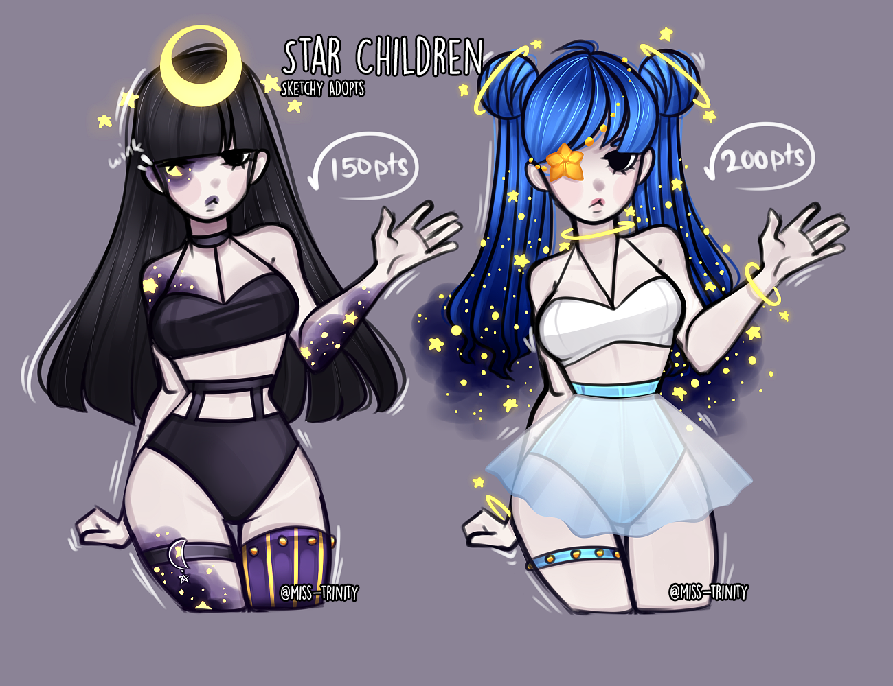 Star Children Sketchy Point Adopts Closed By Miss Trinity On Deviantart