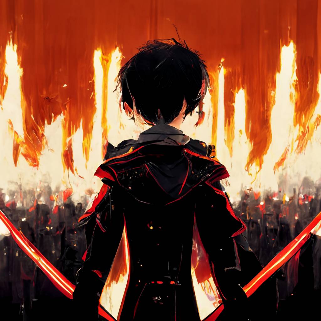 Dark Anime Boy Surrounded by Fire by LilyGothiKitty on DeviantArt