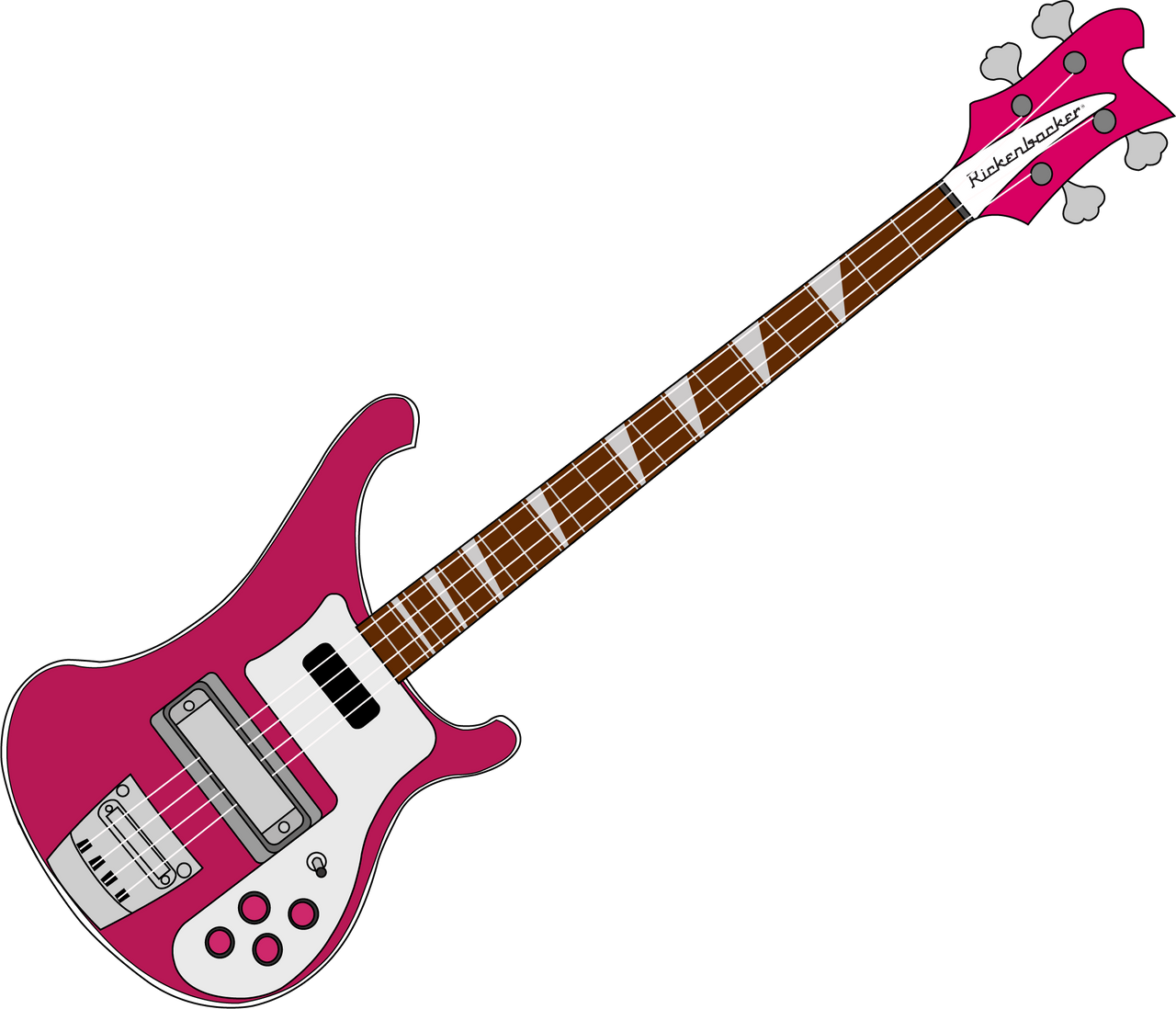 Pink rickenbacker bass deals