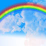 Rainbow n Clouds Background