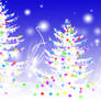 Snowy Christmas Tree BG