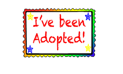 I've Been Adopted Stamp