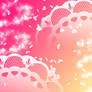 Yellow Pink Lacy Heart Background