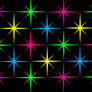 Rainbow Starburst Background: Black Version