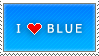 I Love Blue stamp by MixyStamps