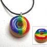 Rainbow donut charm