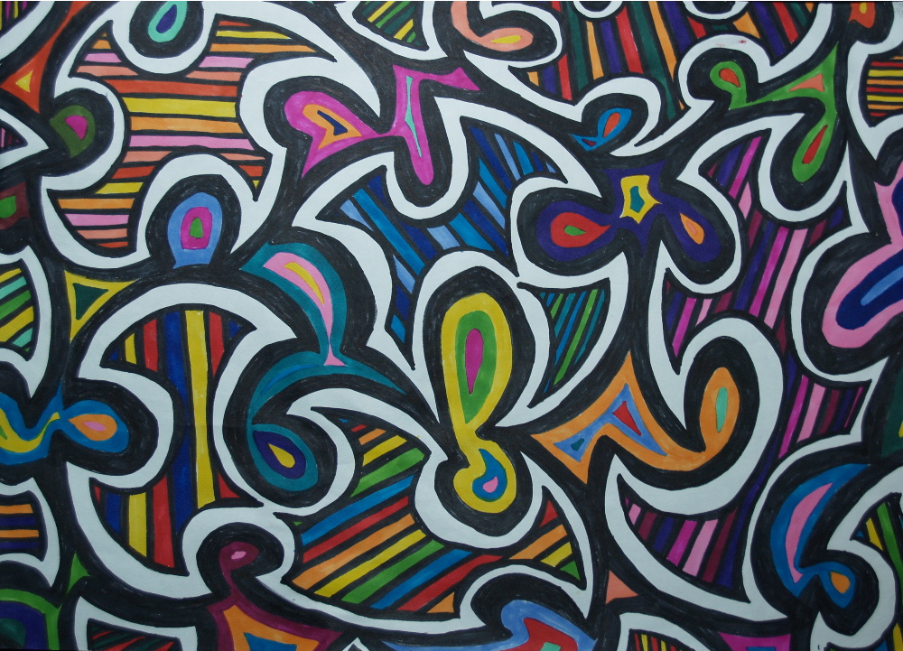 colorful sharpie doodles easy