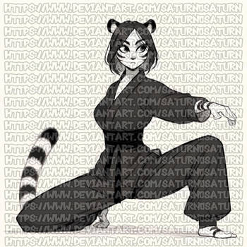 Adoptable - Kung Fu White Tiger Girl