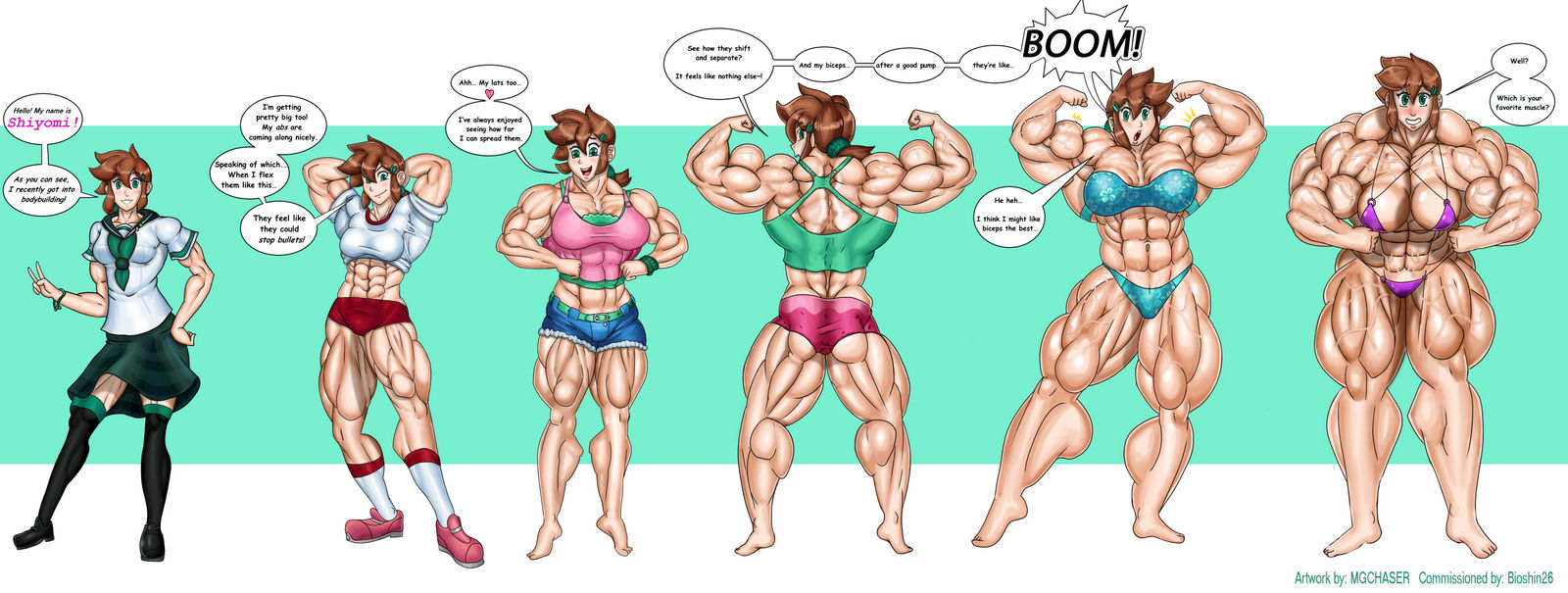 Female dick. Muscle growth девушка комикс. Превращение девушки в качка.