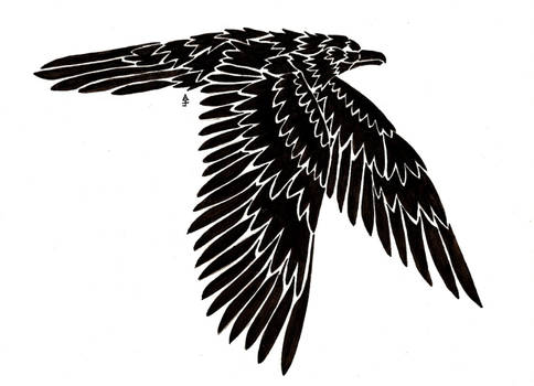 Flying Raven Tattoo