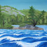 Windy Island done from a photo by minamiko