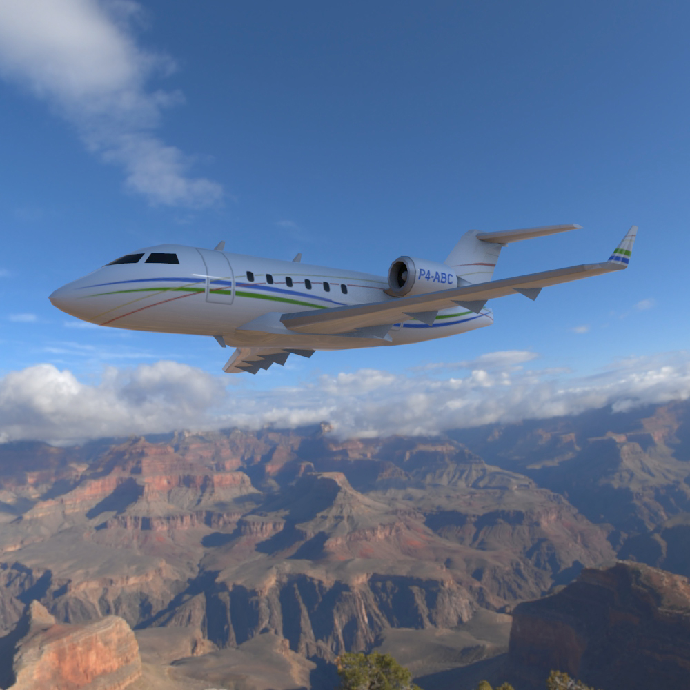 Challenger 604 In The Sky