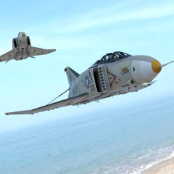 F4 Phantom In Flight
