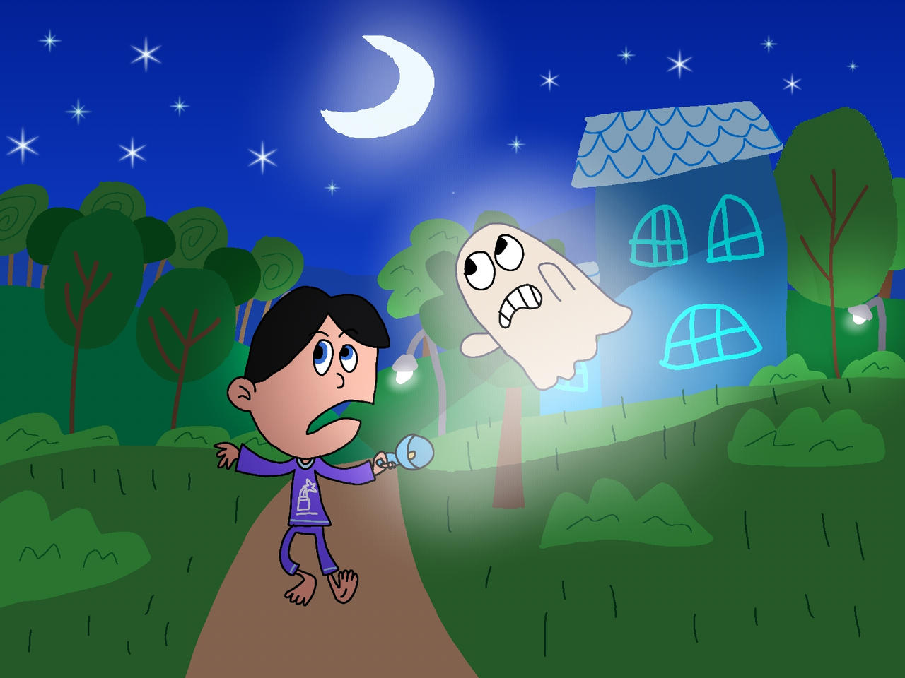 Haunted Boy AH! Ghost Boy kid by cartoonsony on DeviantArt