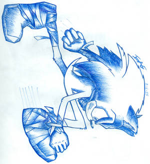 Sonic Boom in Sharpie pen