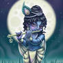 Little Krishna playing his flute