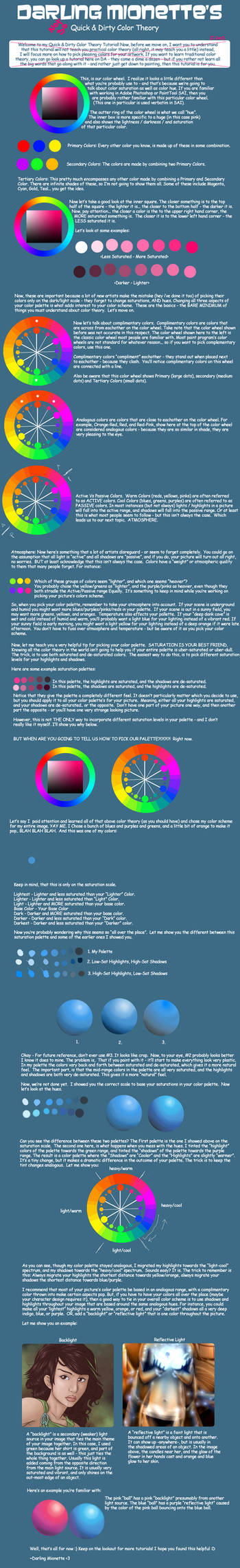 Quick and Dirty Color Theory by DarlingMionette