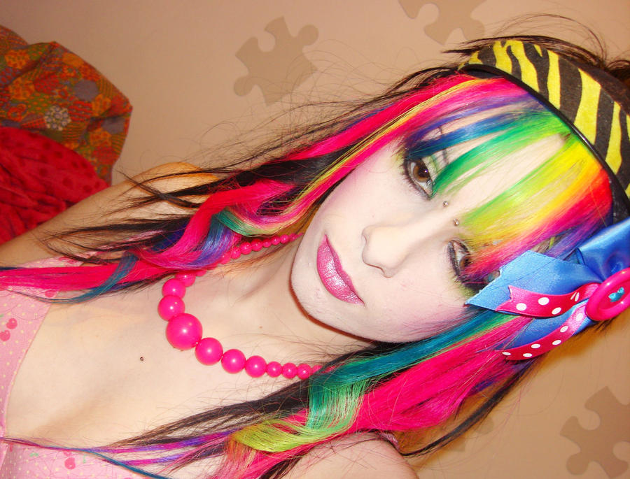 Rainbow Fringe Hair By Candyacidhair On Deviantart