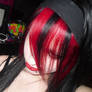 Red and Black Striped Hair