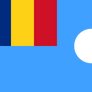 Romanian colonial ensign with blank roundel