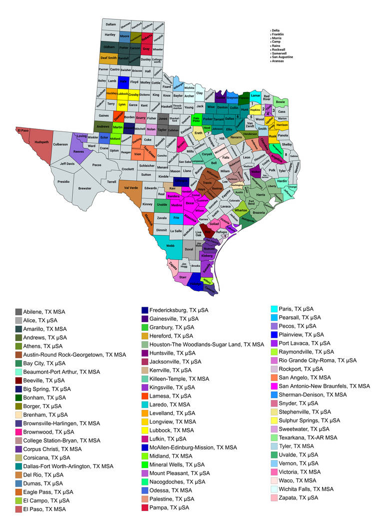 Csba Code Map Texas CBSAs 2020 (1) by revinchristianhatol on DeviantArt
