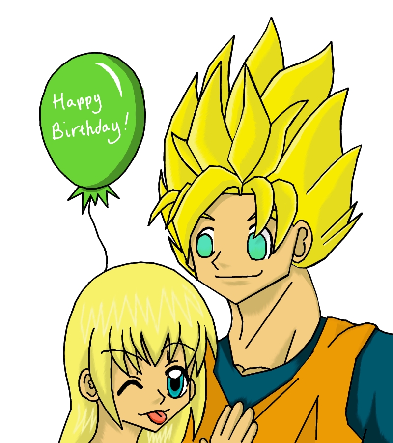 Hand-drawn anime style happy birthday image for Tasha with pastel colors