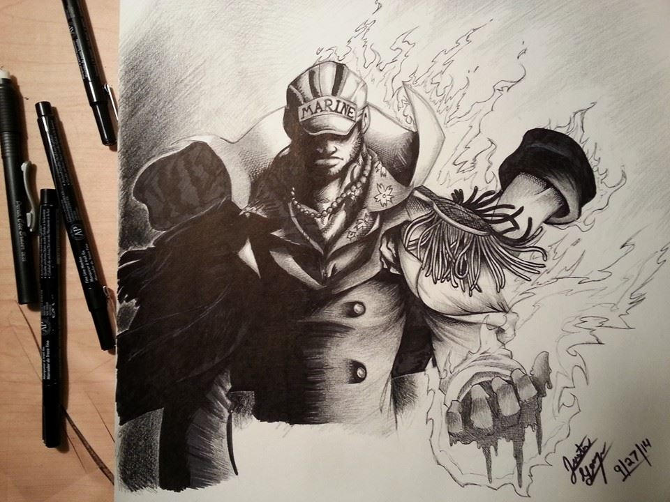 One Piece Admiral Akainu by DandJArt on DeviantArt