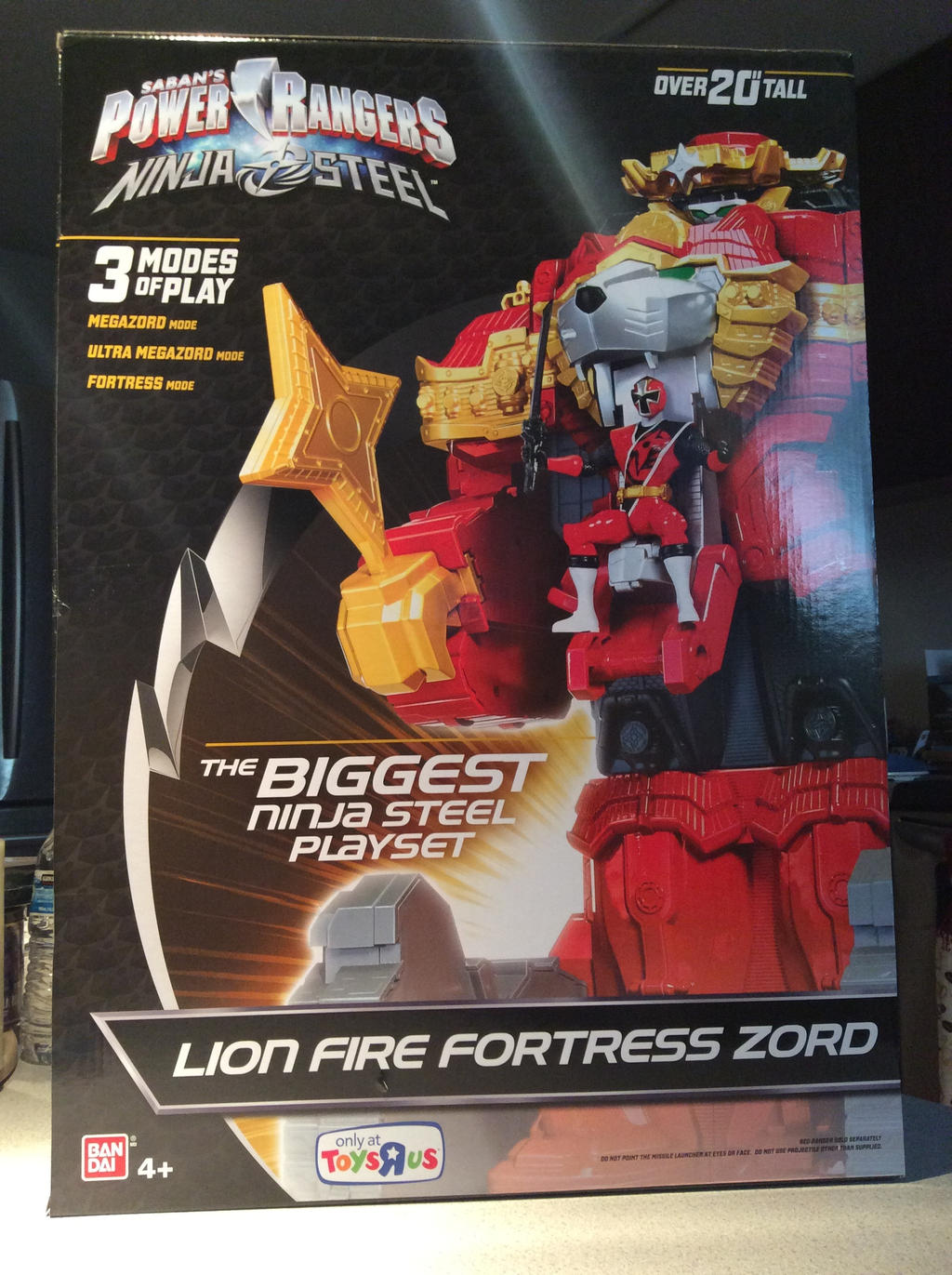 Power Rangers Ninja Steel Lion Fire Fortress Zord Playset 