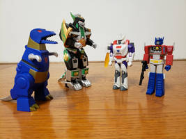 3 Transformers and a Dragonzord