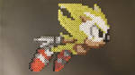 16-Bit Super Sonic Bead Sprite by DeltaRoll