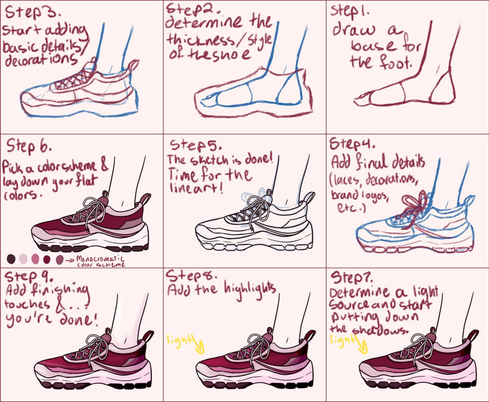 Shoe Tutorial by yekitata on DeviantArt