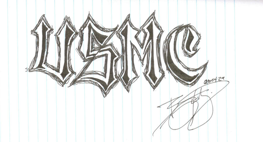 Usmc Lettering Designs usmc by BKutej on DeviantArt