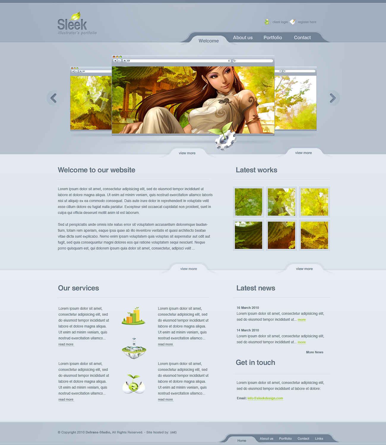 Sleek Design - Web 2.0 Layout