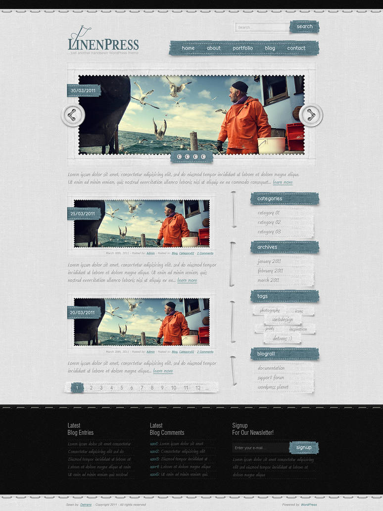 LinenPress - WordPress Theme by detrans