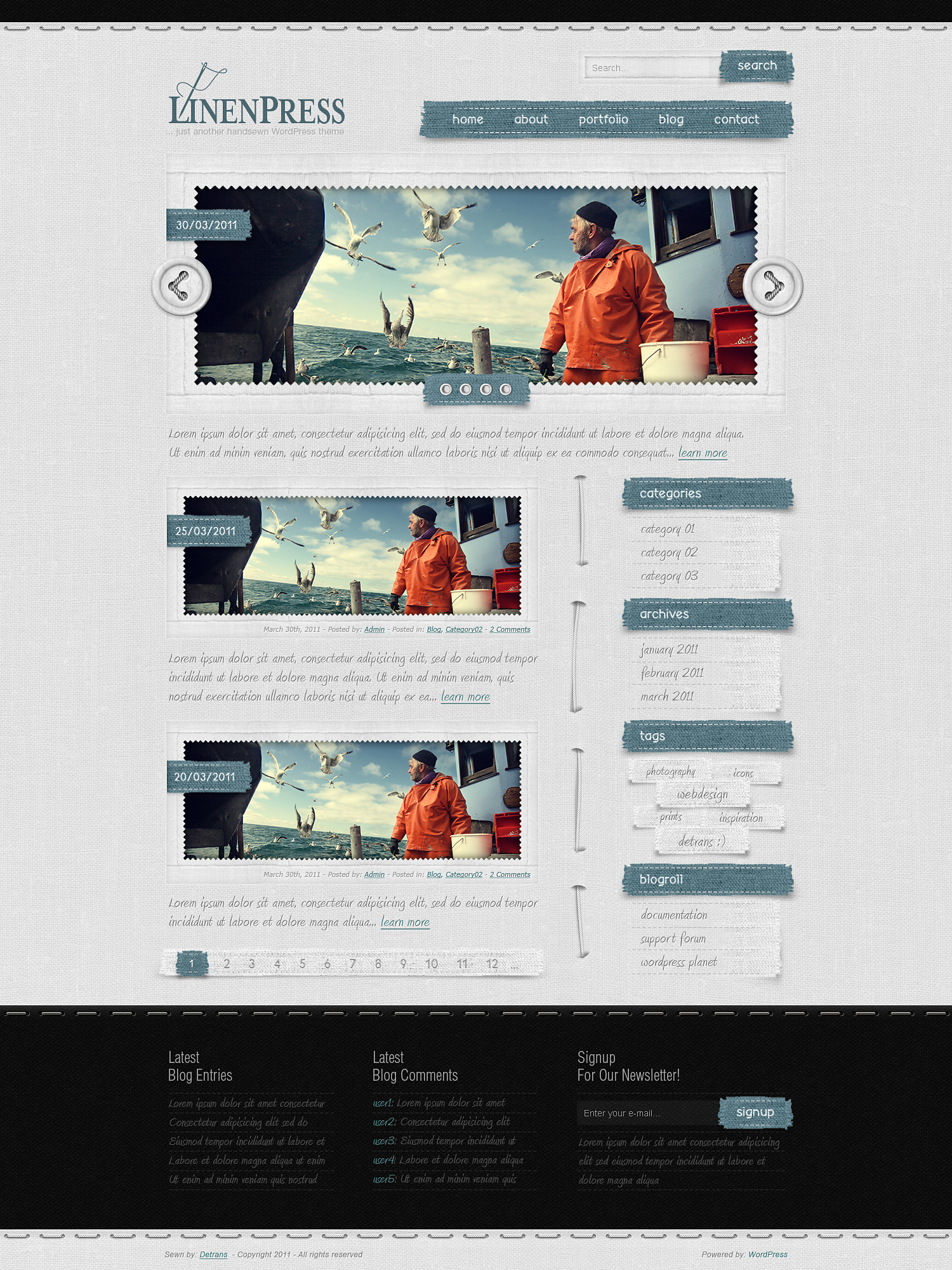 LinenPress - WordPress Theme by detrans
