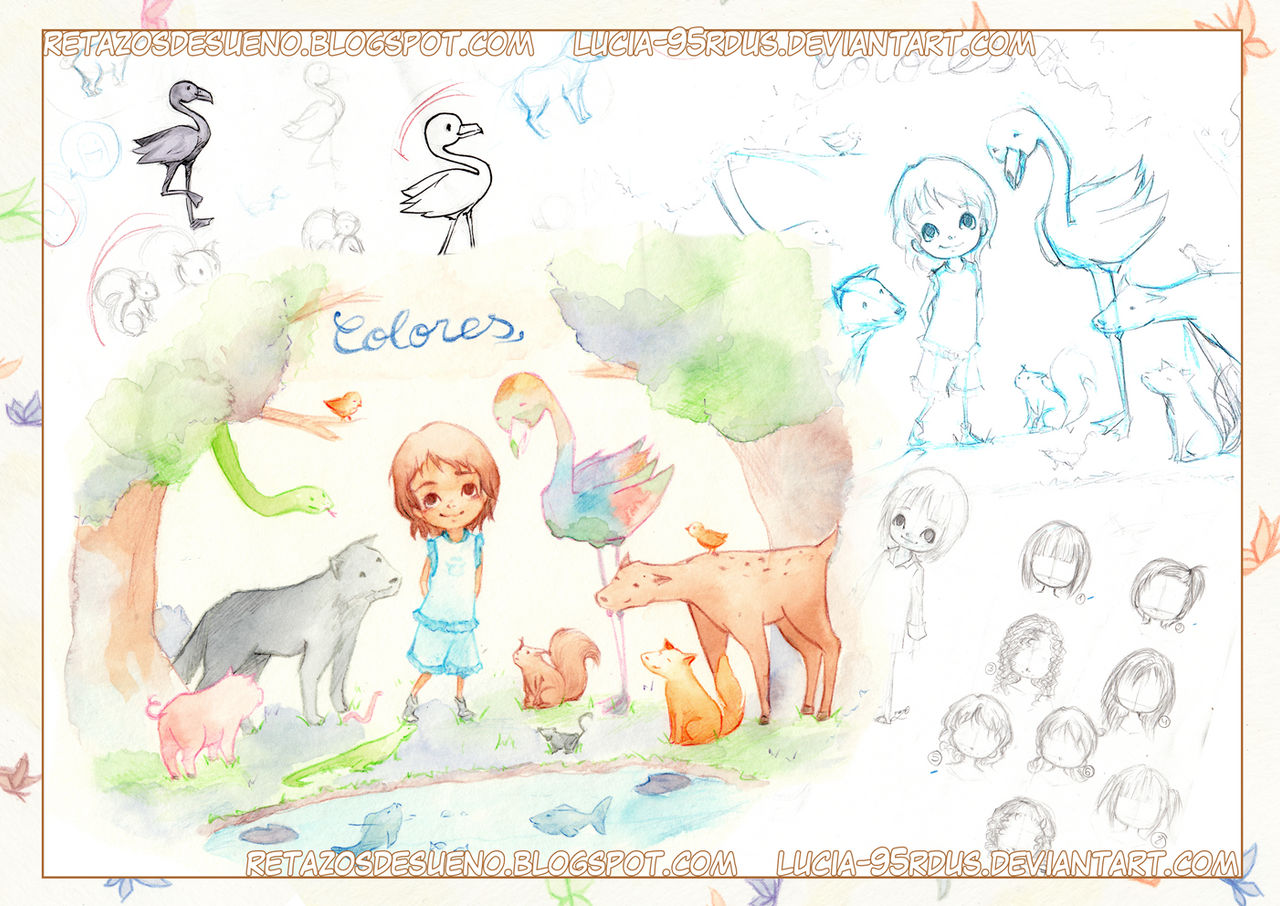 Children's illustration, sketches and pages (1/3)