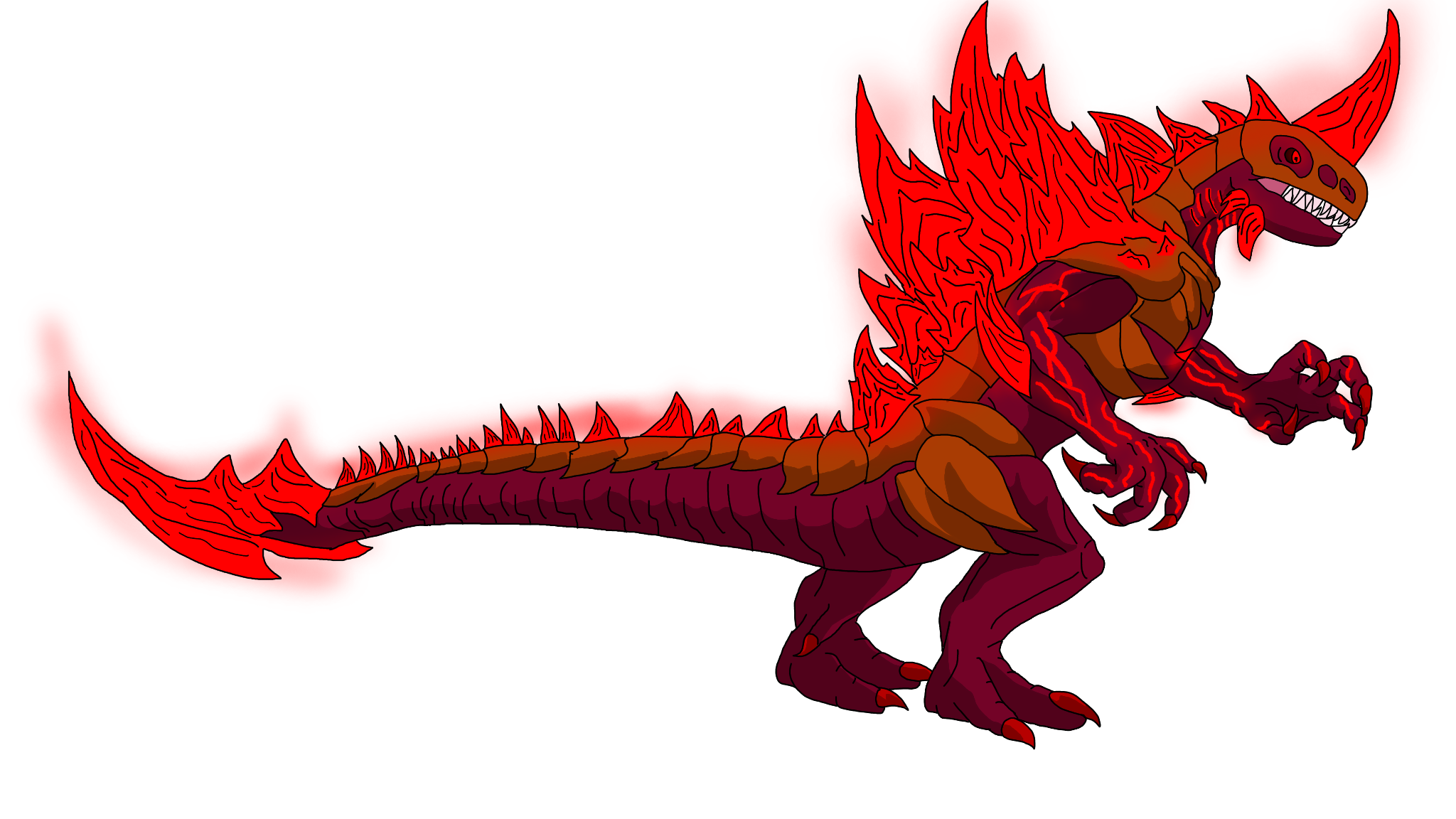 Red Rage Godzilla Raja Godzilla (Rage mode) by GGDINOSAURS on DeviantArt