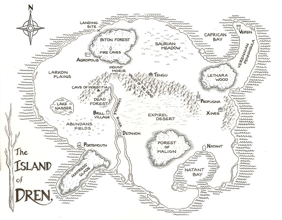 Map of Dren by jmascia on DeviantArt