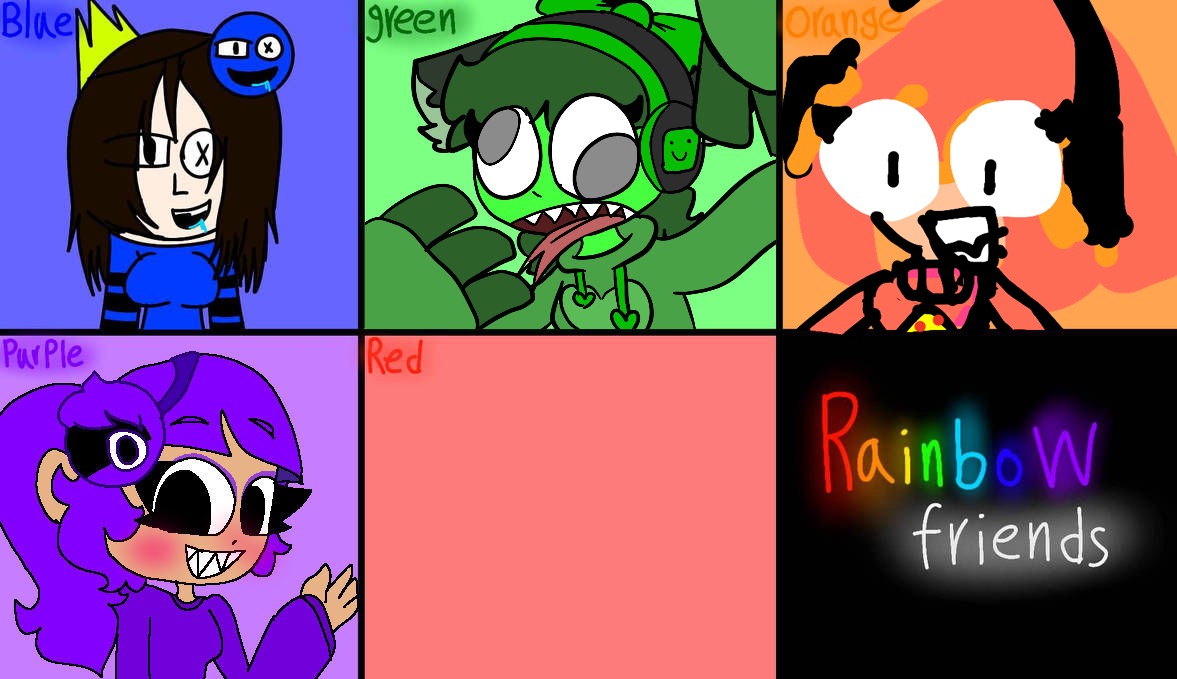 Blue, green and gold (oc ) rainbow friends by redguy555446 on DeviantArt