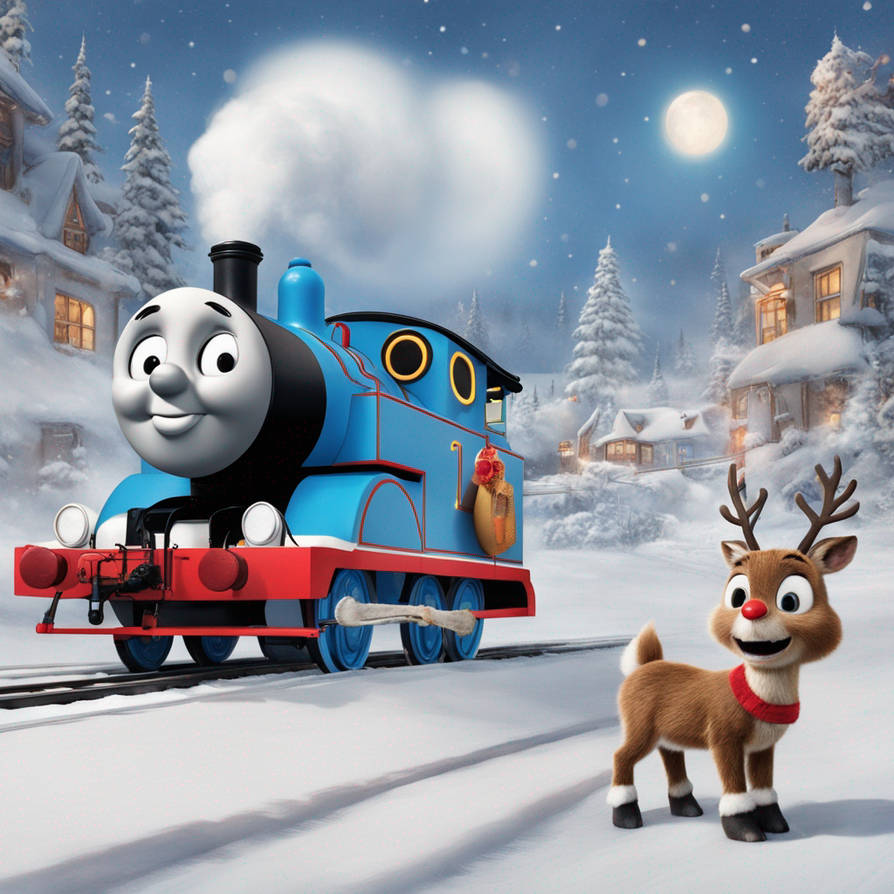 rudolph the red nosed reindeer meets Thomas the ta by Spikeomeo on ...