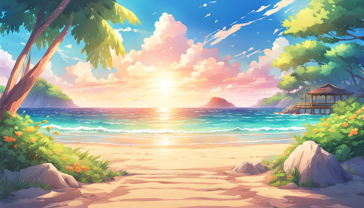 Beautiful beach view from the ocean