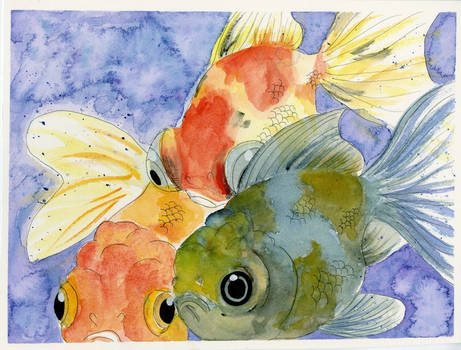 My Cute Goldfish Watercolor