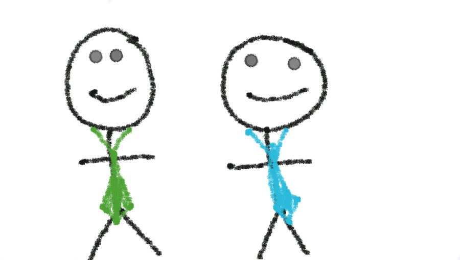 Person Using Ribbon Stick Man stick men.....with ties by roflcopter12355 on DeviantArt