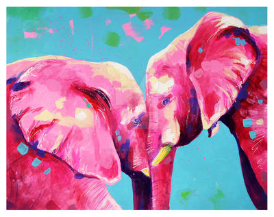 Pink Elephants by TooMuchColor