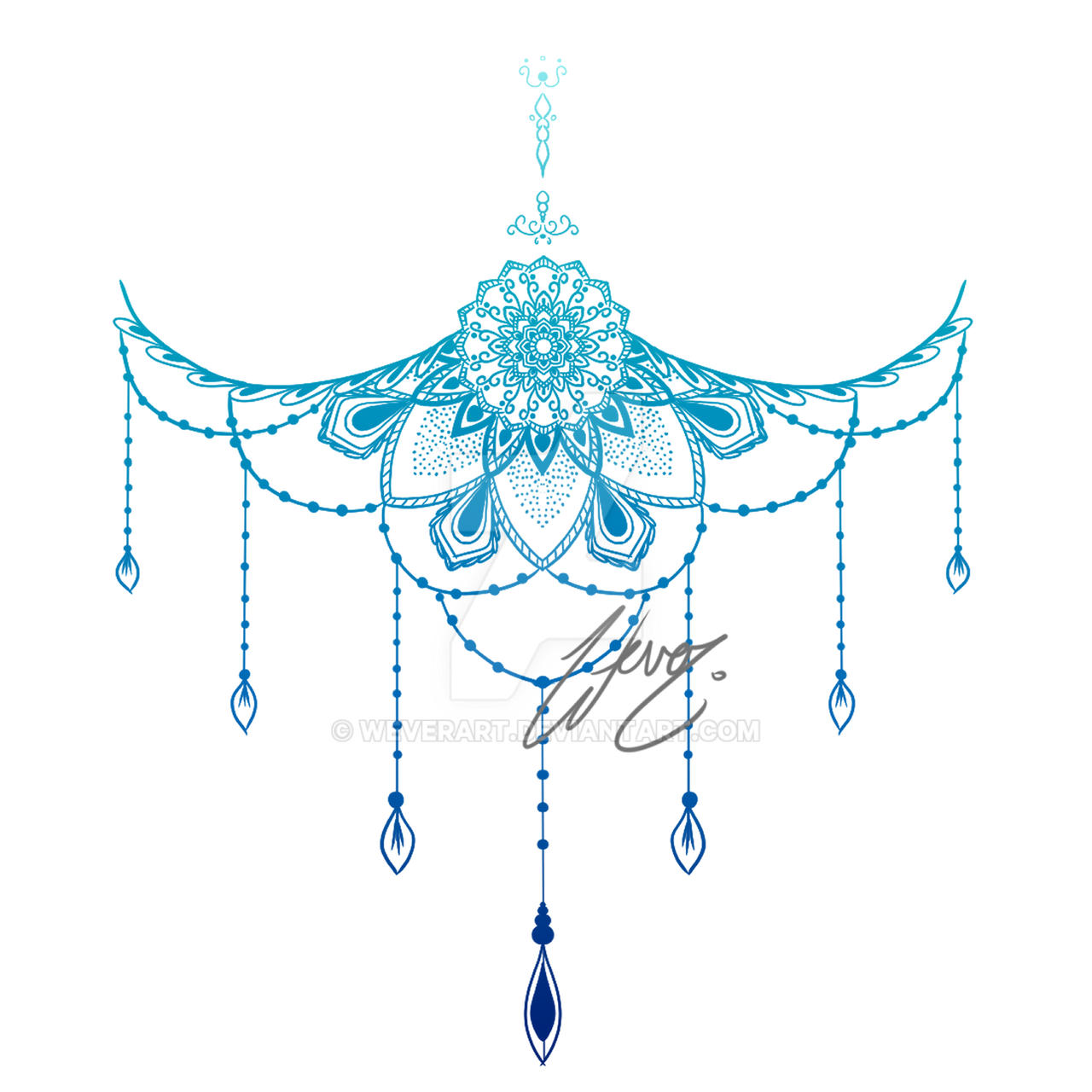 Mandala Under Breast Tattoos: Elegant & Calm